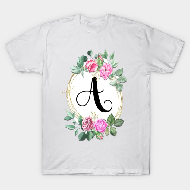 MONOGRAM LETTER A T-Shirt by THEGGSHOP1